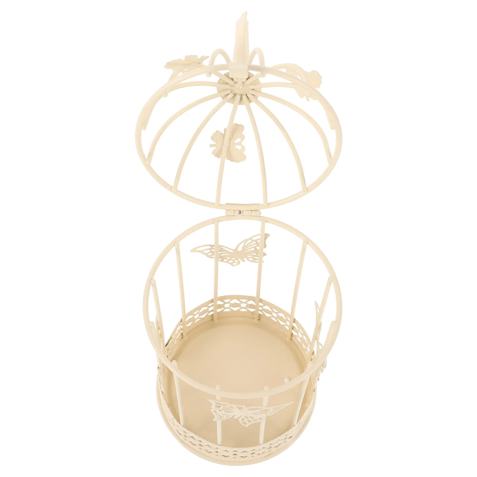 Европейский стиль клетка-бабочка железный подсвечник большой полый домашний