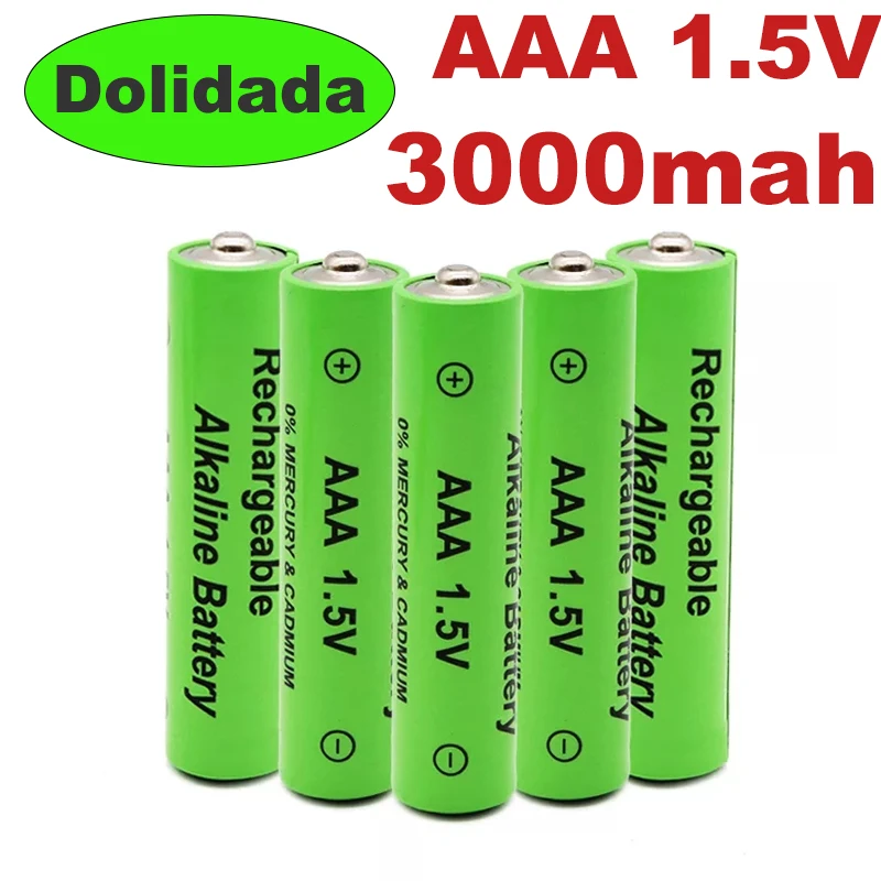 

Dolidada AAA 1.5V 3000mAh Rechargeable Replaceable Alkaline Battery for Mouse Remote Control Toy Remote Control Digital Devices