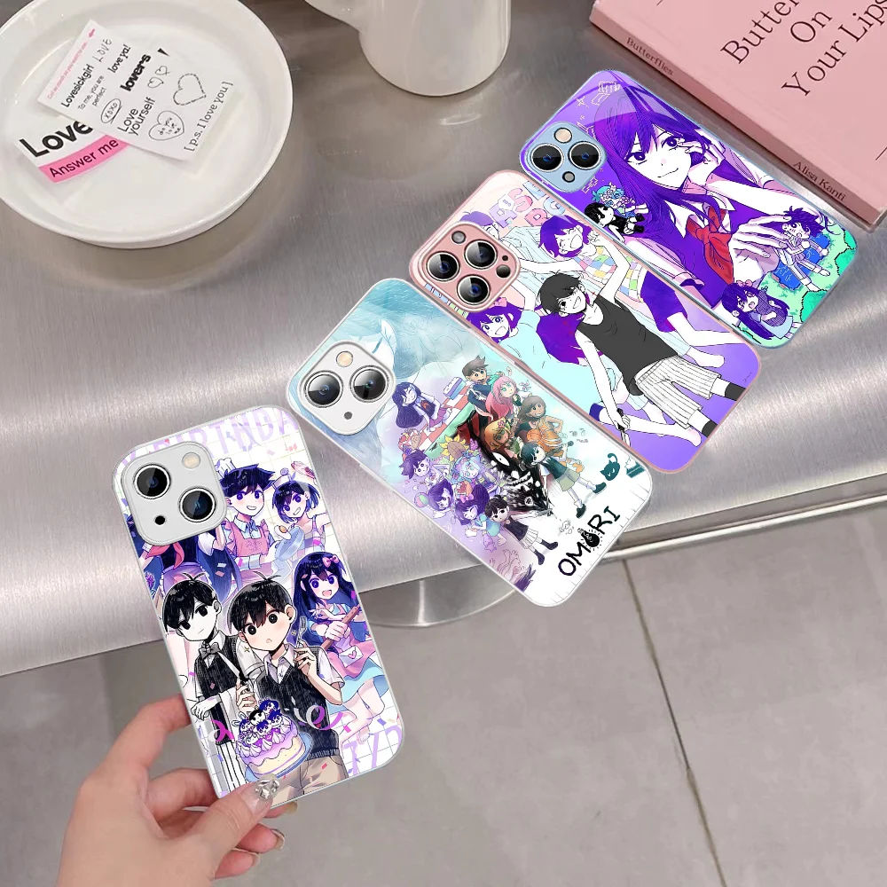 Omori Art Phone Case Tempered Glass For iphone 14 13 12 11 Pro Mini XS MAX 14Plus X XR Cover