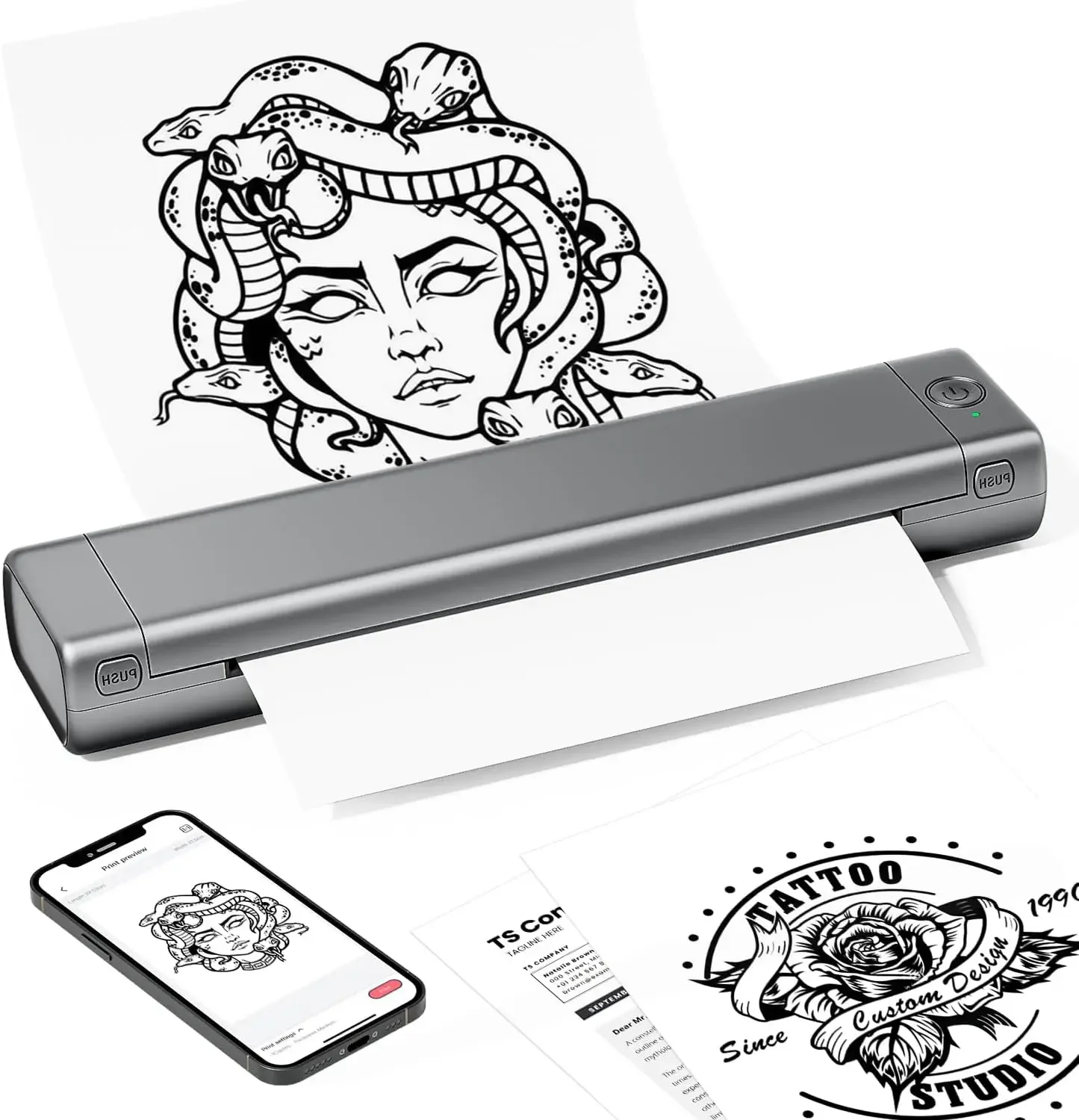 Принтер для татуировок phomemo беспроводной без чернил трафарет термокопировальный