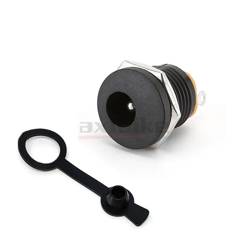 

10 комплектов DC-022 5,5*2,1 мм разъем питания постоянного тока для монтажа на панели DC022 5,5x2,1 мм, белый, черный, с водонепроницаемой крышкой, 3 контакта