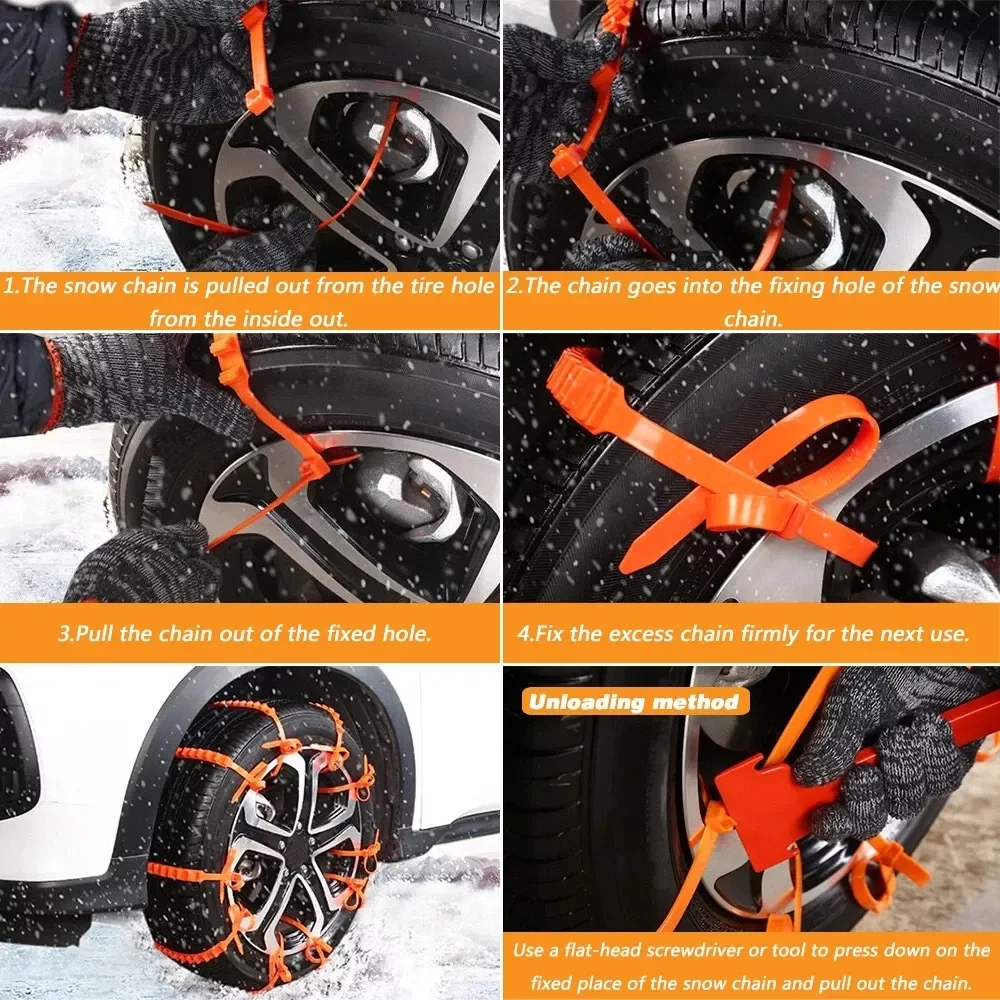 

AUTO PARTS 20/10Pcs Car Winter Tire Wheels Snow Chains Snow Tire Anti-skid Chains Wheel Tyre Cable Belt Winter Outdoor Emergency