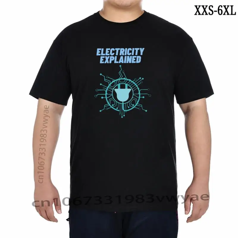 

Electricity Explained Men' T Shirts Ohms Law Gamers Vintage Tee Shirt Short Sleeve Crew Neck TShirts Cotton Graphic Clothing