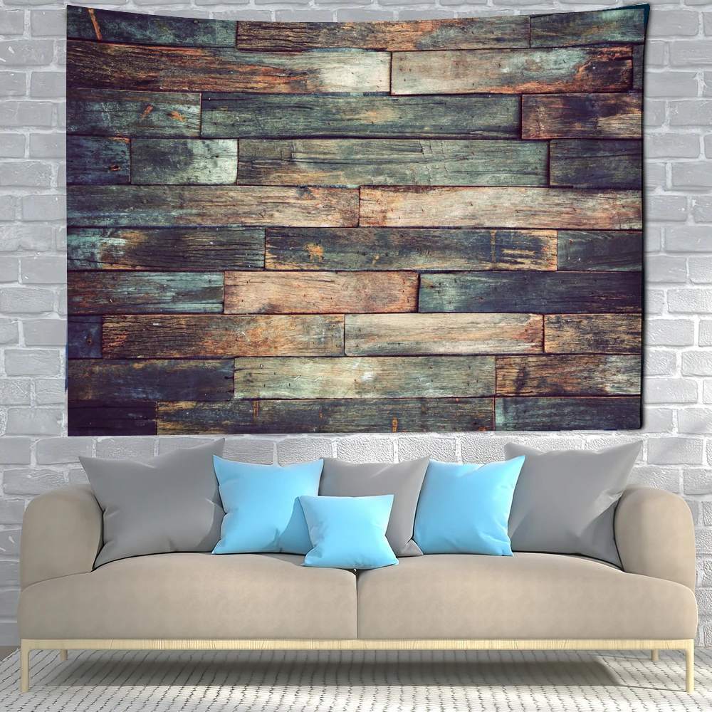 

Ретро подвесная ткань под дерево INS растения деревянная зернистая доска плакат настенное украшение фоновый гобелен