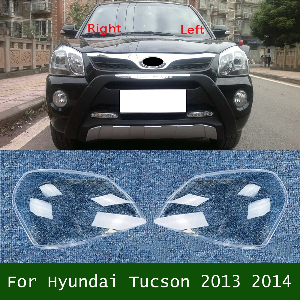 

Headlamps Transparent Cover Lampshade Headlight Shell Lens Plexiglass For Hyundai Tucson 2013 2014