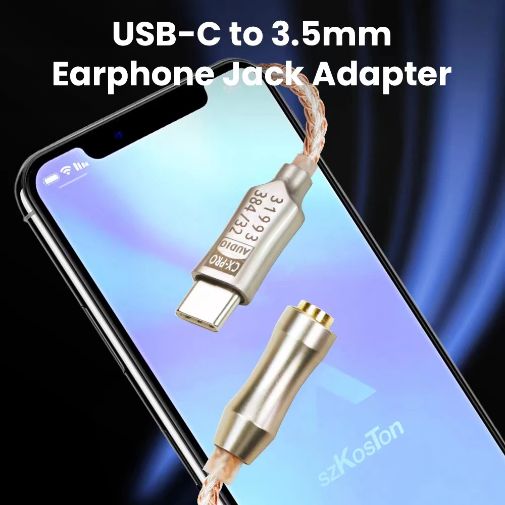 Адаптер для наушников LNEFAN CX31993 USB C DAC Тип разъем 3 5 мм 32 бит 384 кГц |