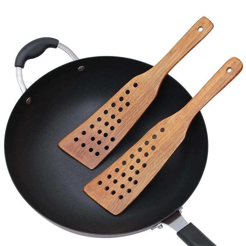 

Wooden Rice Spoon Spatula Non-Stick Cookware For Cooking Pan Kitchen Cooking Tools Frying Steak Sauce Shovel Kitchen Gadgets