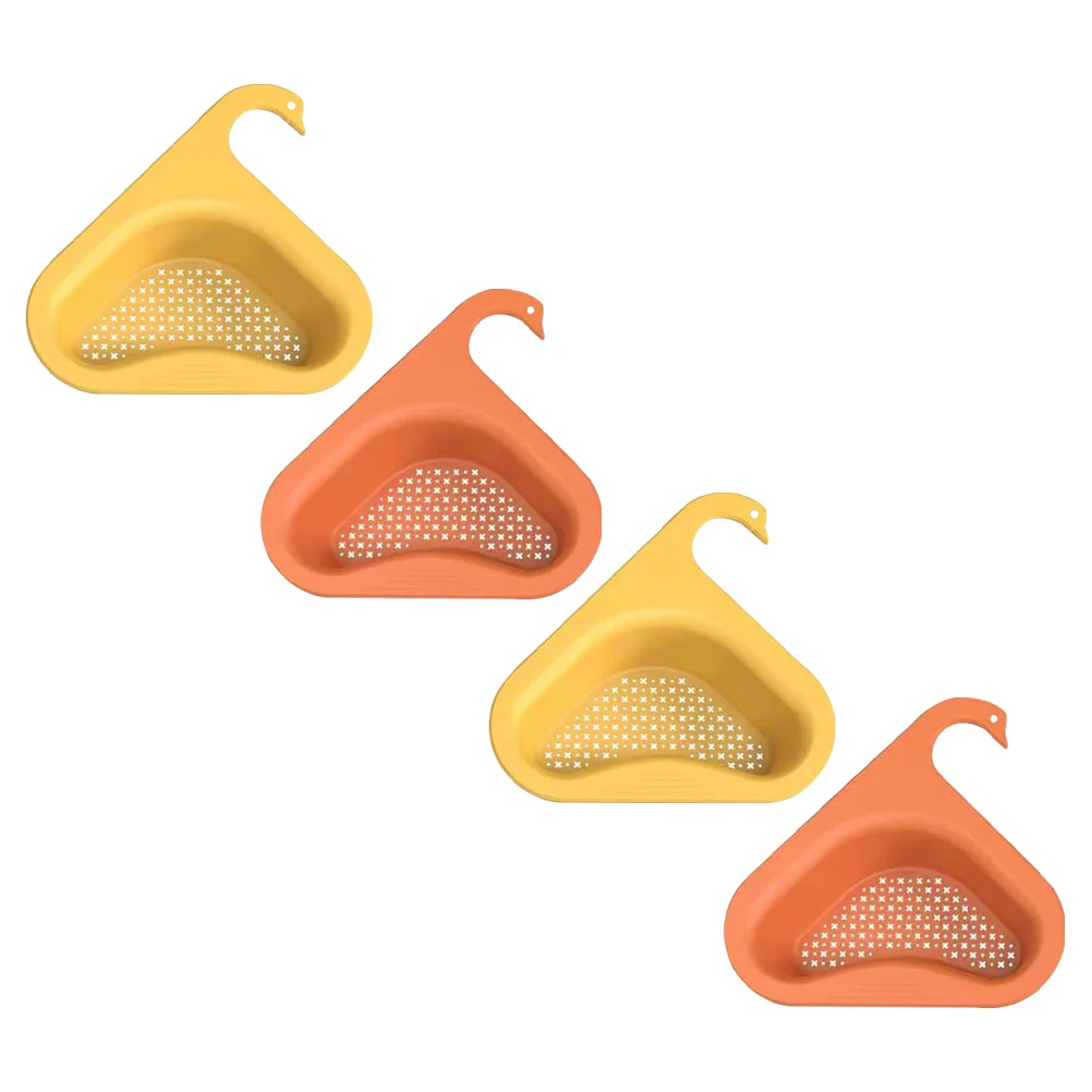 

4pcs Kitchen Leftover Sink Strainer Sink Swan Drain Basket Hanging Drain Basket