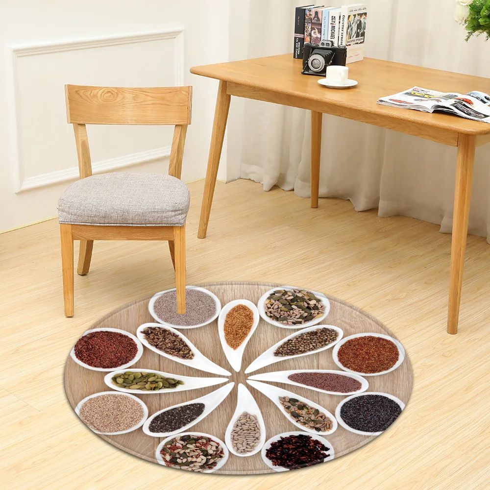 

Round Carpet Computer Chair Hanging Basket Living Room Children's Bedroom Bedside Decoration Large Rug Home Sofa Bath Floor Mat
