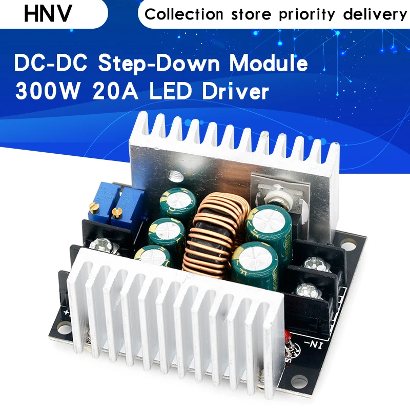 

Понижающий преобразователь, 300 Вт, 20 А, DC-DC, понижающий модуль питания с драйвером постоянного тока для светодиода, понижающий модуль напряже...