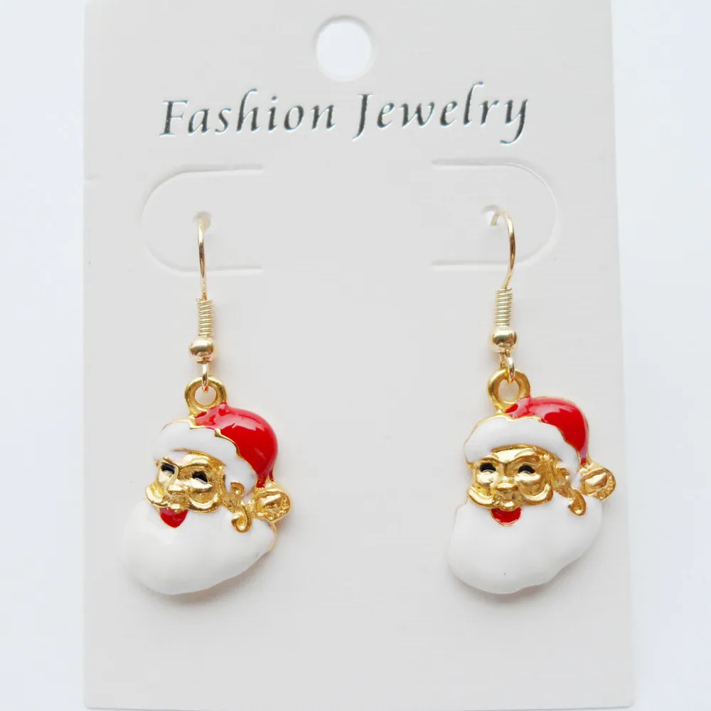 

New In Sexy Noel Navidad Pendientes New Year Gifts Christmas Grandpa Pendant Earrings For Women Boucles D'oreilles Mother Kids