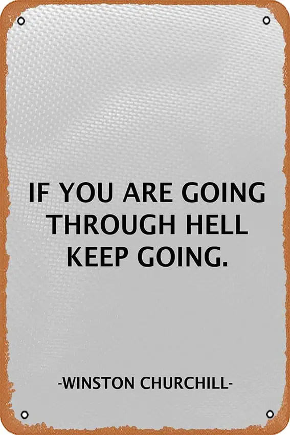 Winston Черчилль Qoute мотивация и вдохновение Ретро винтажный знак декоративный