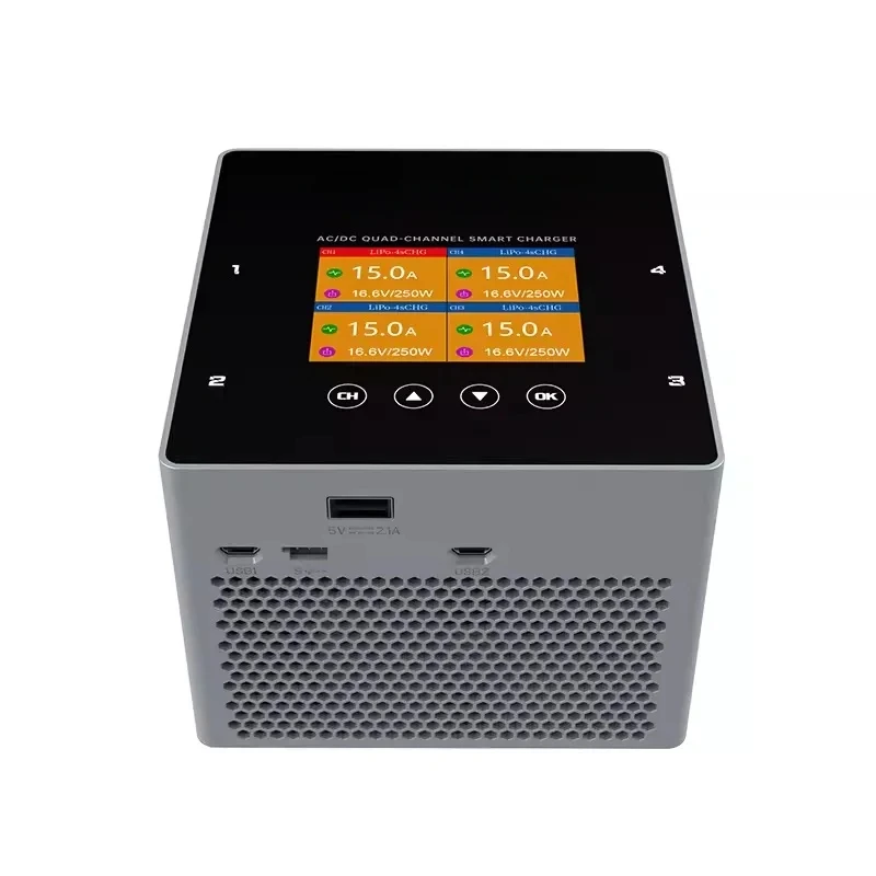 Фото Умное зарядное устройство HOTA F6+ AC/DC AC500W DC250Wx4 15Ax4 для аккумуляторов Lipo, LiIon, NiMH №1