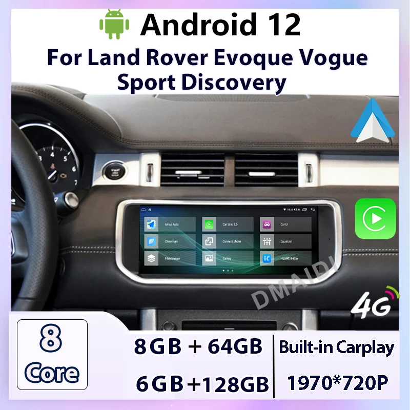 

Car dvd radio multimedia Android 12 6+128G Player GPS For Land Rover Evoque LRX L538 Vogue L405 Sports L494 DISCOVERY
