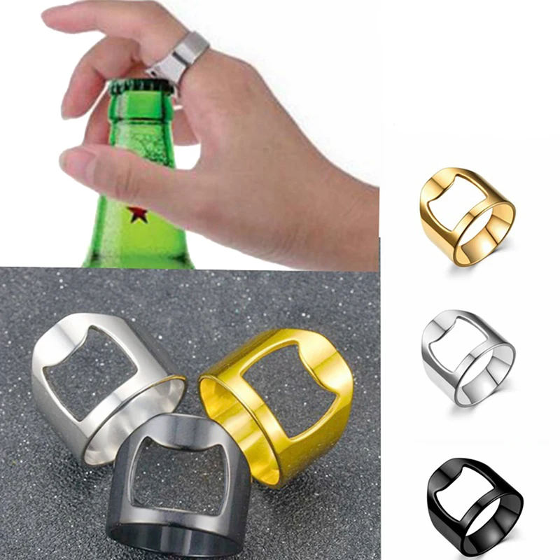 

Кольцо из титановой стали, уникальное кольцо для пива, портативное кольцо для пальца, устройство для удаления крышки, нержавеющая сталь, для кухни
