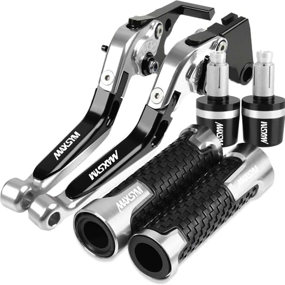 

For SYM MAXSYM 400i 600i MAX 400 600 MAX Motorcycle Adjustable Extendable Brake Folding Clutch Levers Hand Grips Handlebar Ends