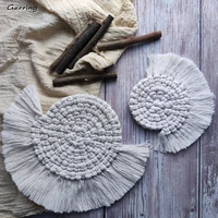gerring table decoration accessories cotton non slip and washable kitchen mat handmade woven desk pad heat resistant mats