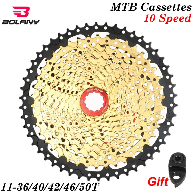 

Bolany MTB Mountain Bicycle Flywheel 10 Speed 36T 40T 42T 46T 50T Bike Cassettes Sproket 10V for Shimano HG Freewheel