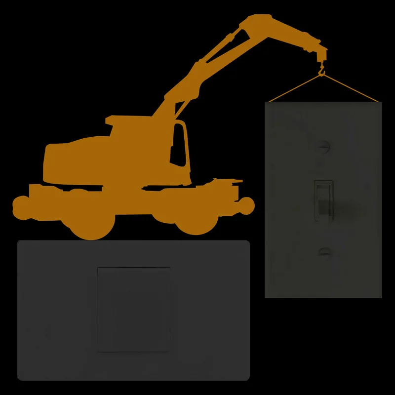 Наклейка блестящая для детской комнаты настенный выключатель холодильника