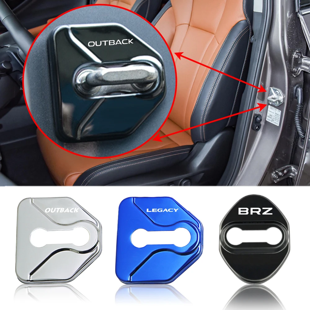 Крышка дверного замка автомобиля автомобильные эмблемы чехол для Subaru Ascent BRZ, шифоновый Forester Outback Levorg Solterra XV аксессуары для стайлинга автомобиля Крышка дверного замка автомобиля автомобильные эмблемы чехол для Subaru Ascent BRZ, шифоновый Forester Outback Levorg Solterra XV аксессуары для стайлинга автомобиля