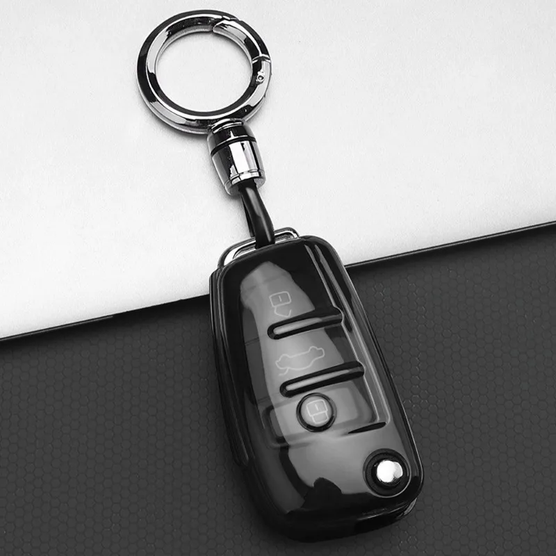 

Модный чехол из ТПУ для автомобильного ключа, чехол для Audi A1 A3 8P 8L A4 A5 B6 B7 A6 A7 C5 C6 4F Q3 Q5 Q7 Q8 TT S3 S4 S6 RS, аксессуары
