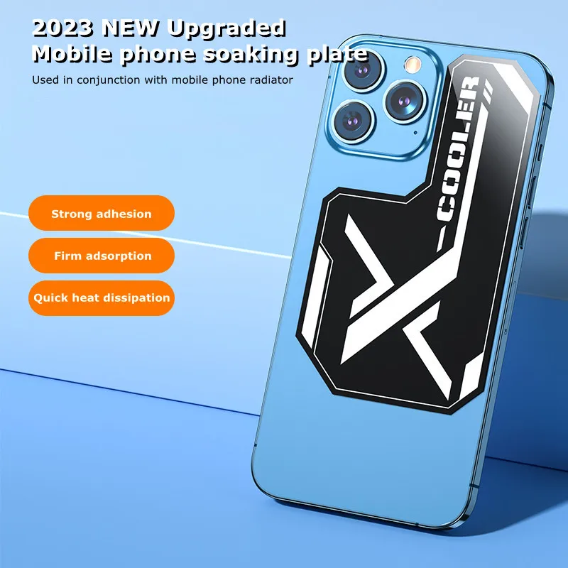 

2023 NEW Aluminum Alloy Cell Phone PUBG Game Cooler Plate Radiator Magnetic Radiating Sticker for IPhone Android Cool Heat Sink