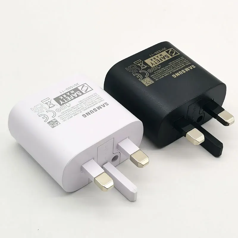 Для Samsung 25 Вт UK Plug Super Fast Charge Charger Adapter TypeC Кабель для Galaxy Z Flip Fold 6 5 4 3 2 S20 S21 S22 S23 S24 Ultra