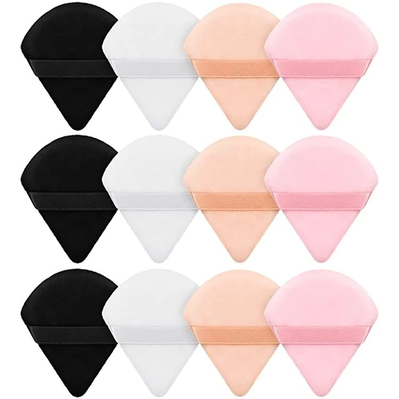 

12Pcs Triangle Velvet Powder Puff Make Up Sponges for Face Eyes Contouring Shadow Seal Cosmetic Foundation Makeup Tool