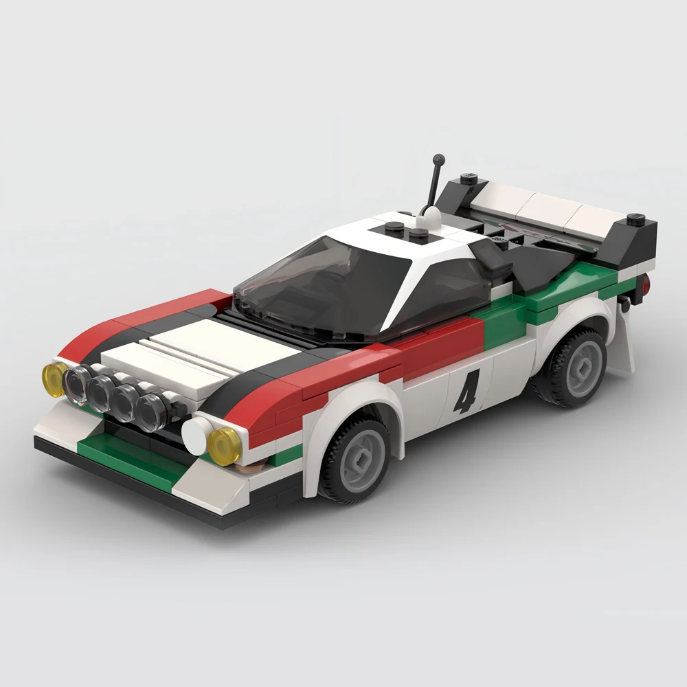 MOC Lancia Rally 037 Martini Racing-183 Monte Carlo Champion строительные блоки детские игрушки сделай сам