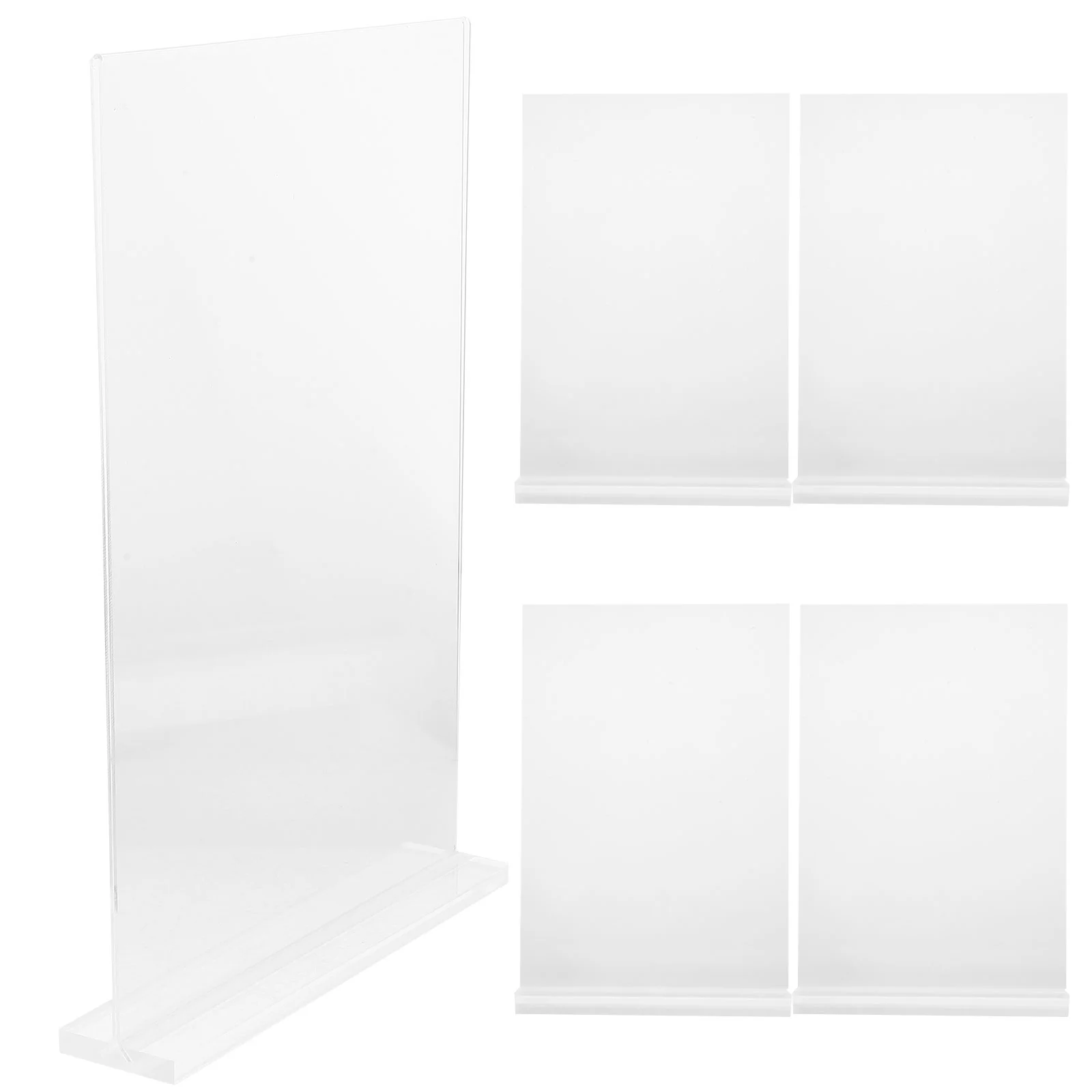 

5pcs Acrylic Sign Holder Clear Menu Holder Table Menu Display Stand for Restaurant
