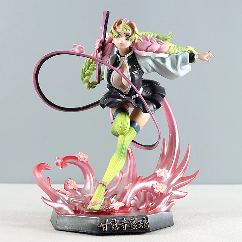 

Anime Demon Slayer Figurines GK Love Hashira Kanroji Mitsuri Action Figure 22cm PVC Model Collectible Toys For Children Figma