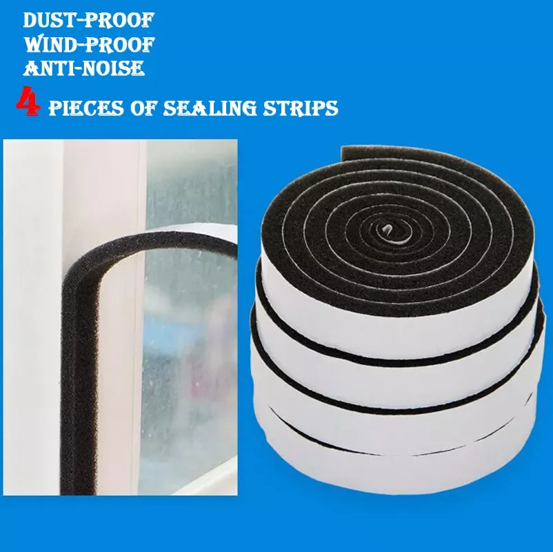 

1M Window Soundproof Sealing Strip Self-adhesive Prevent Dust Wind Noise Gap Between Doors Windows Sealing Tape Tool