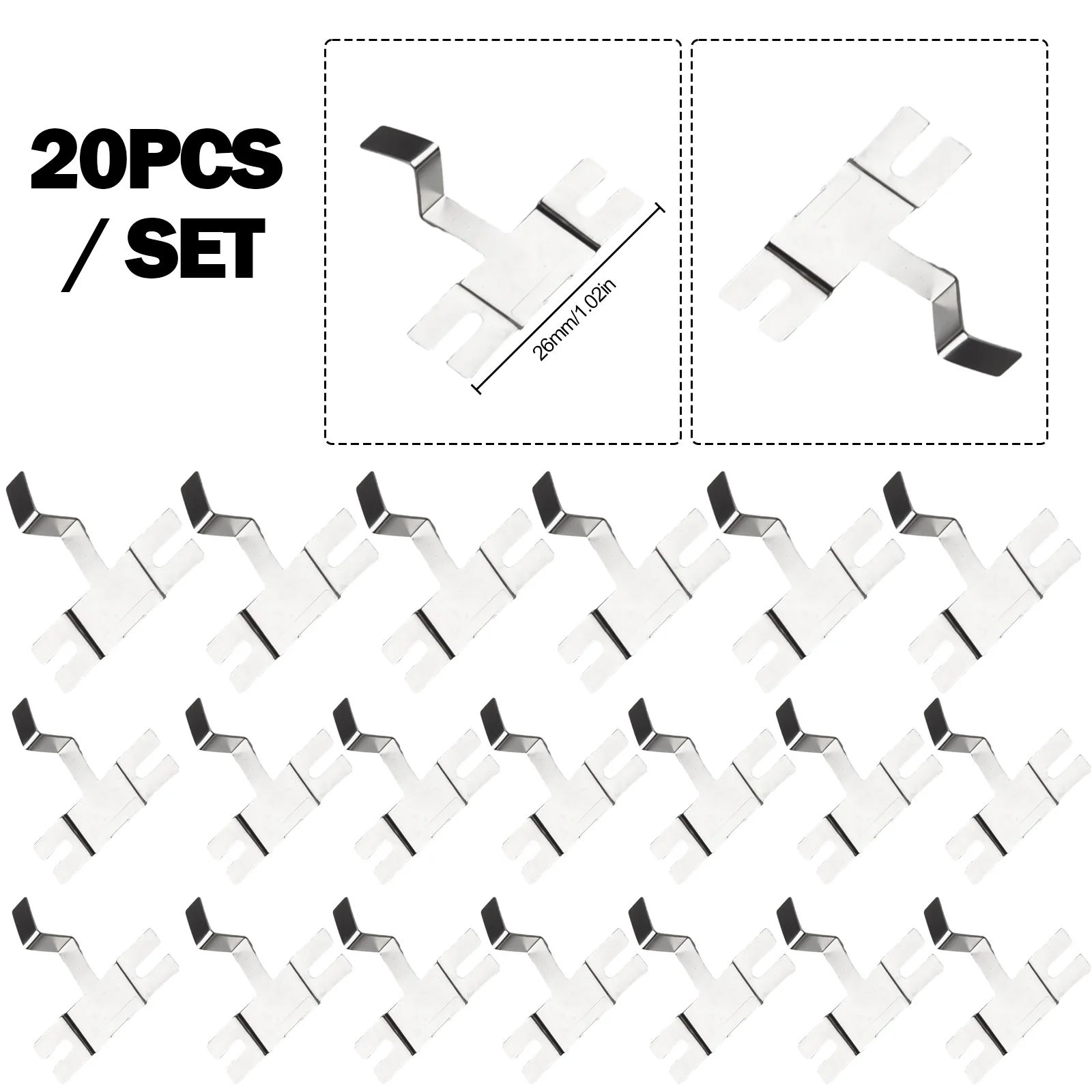 

Battery Pack Nickel Sheets 20pcs Nickel Plated Steel No Oxidation No Peeling No Scratches No Spots Spot Weldable Durable