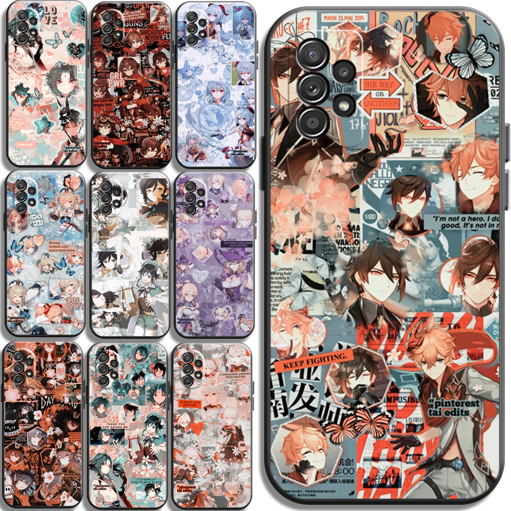 

Genshin Impact Anime Funda Phone Cases For Xiaomi Redmi Note 10 10S 10 Pro POCO F3 GT X3 GT M3 Pro X3 NFC Soft TPU Carcasa