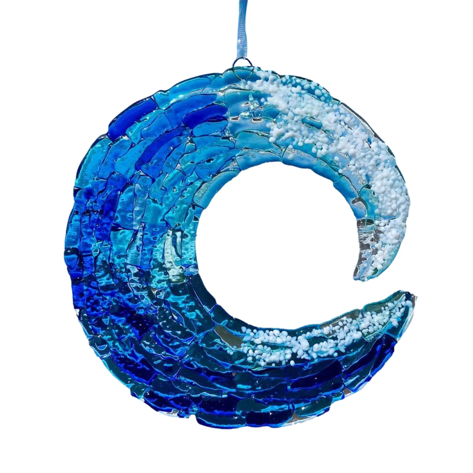 Wave Hangings Ornament Ocean Hangings Ornament Decoration Blue Wave Hangings Decor For Home Bedroom Office Window