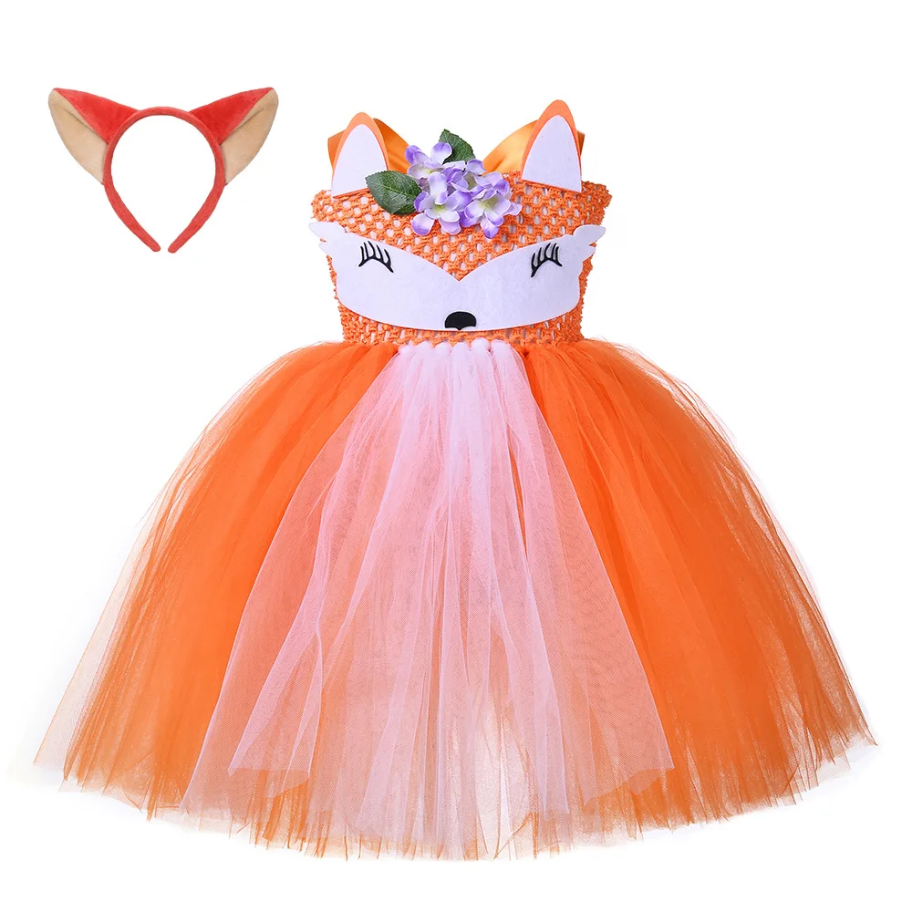 

Character Dress Costume Fox Nick Cosplay Performance Costume Dress Halloween Party Children's Skirt