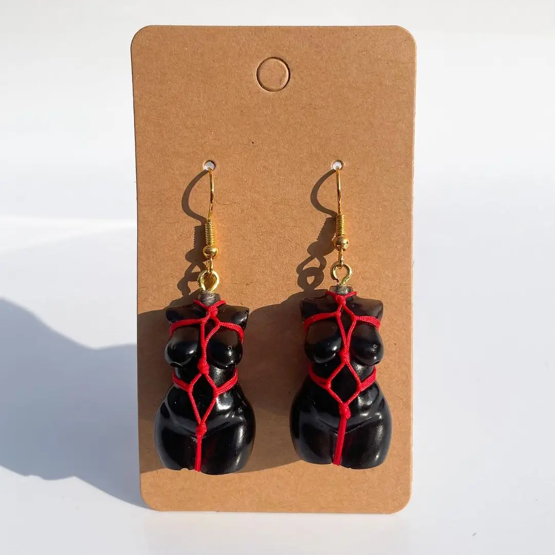 Серьги-Подвески ручной работы маленькая богиня шибари атена | Бондажные серьги