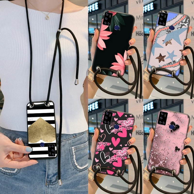 

Necklace Lanyard Rope Cover Case For Xiaomi Poco M4 Pro 4G Poco X4 Pro 5G M4Pro X4Pro X3 NFC Cases Bumpers