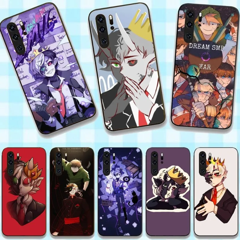 

Чехол для телефона Dream Smp Ranboo для Huawei P50 P40 P30 Pro Lite P Smart 2021 2019 Magic 3, мягкий черный чехол для телефона