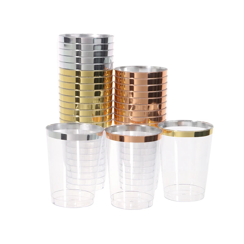 

10oz/300ml Glasses Party Cups Drink Cups Phnom 10 Pcs Hard Cup Cups Plastic Wine Penh Wedding Dessert Water Disposable Beer