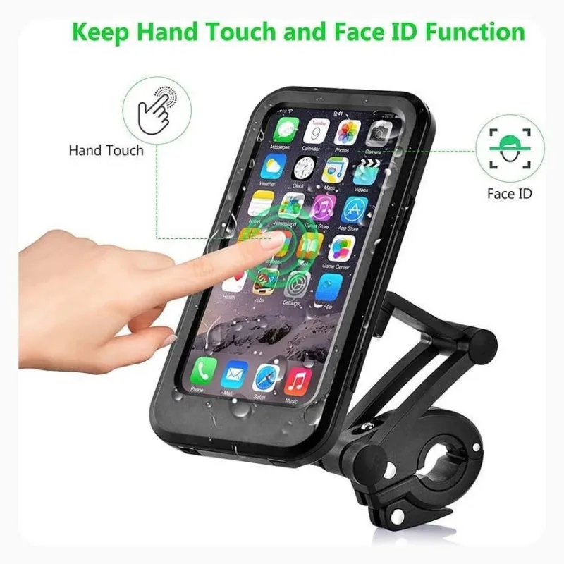Cena Obrót O 360 ° Wodoodporny Rowerowy Uchwyt Na Telefon Uchwyt Na Telefon Komórkowy Do Kierownicy Motocykla I Roweru Z TPU Touch