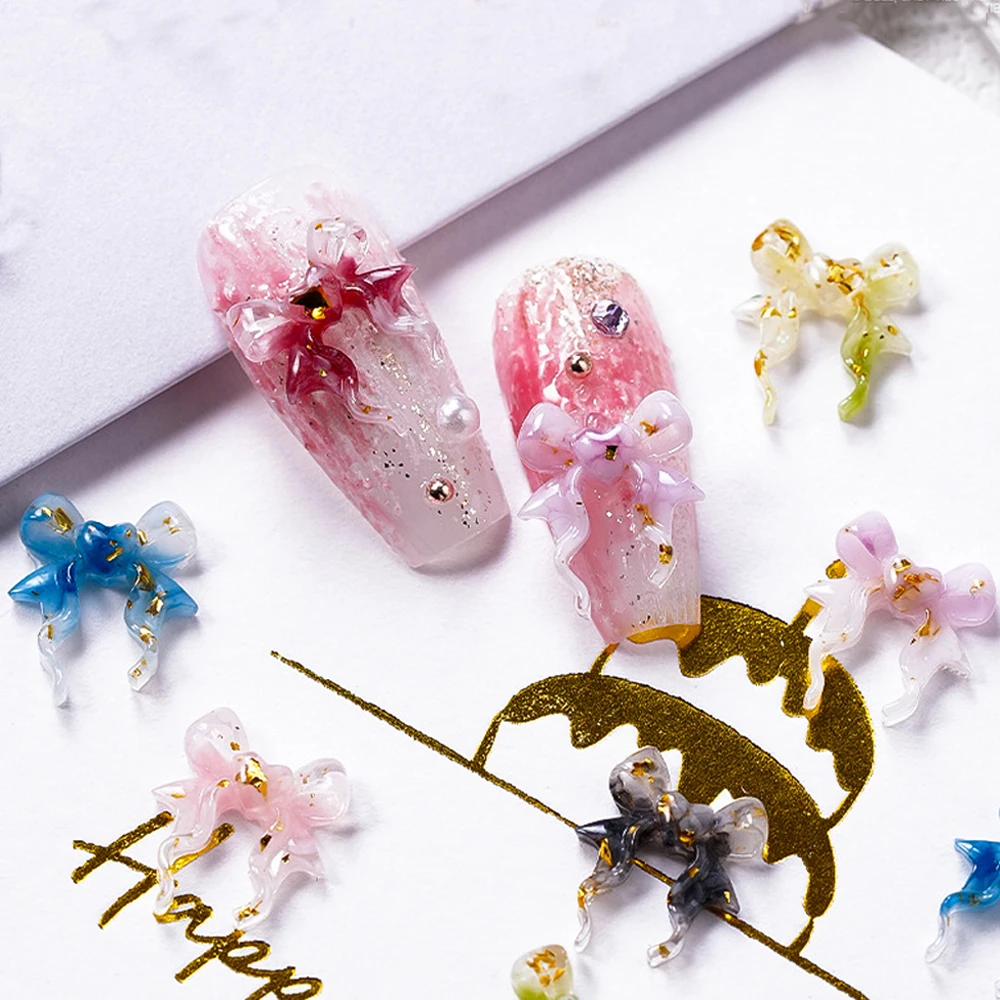 50 шт. полимерная неровная лента для ногтей искусственная 3D блестящая золотая