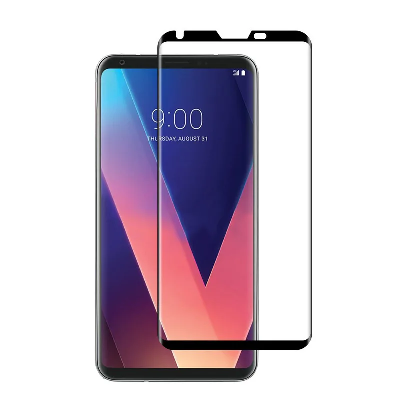 3D изогнутое закаленное стекло для LG V40 полное покрытие экрана Защитная пленка ThinQ