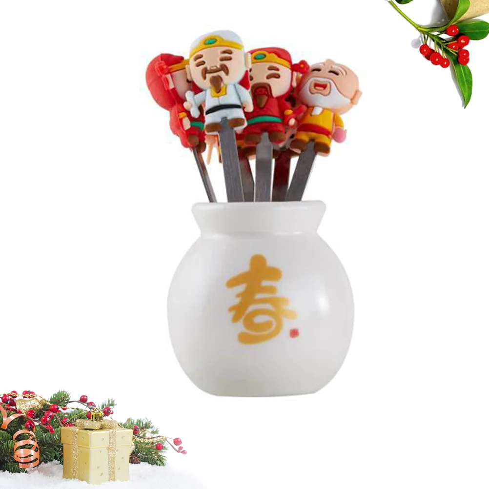 

1 Set Stainless Steel Fruit Forks Mini Cocktail Forks Cake Dessert Forks Kitchen Gadget New Year Gift