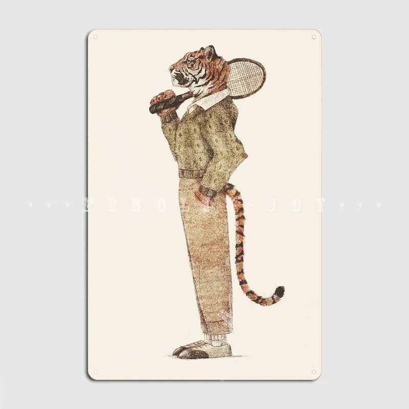

Tiger Tennis Club Poster Metal Plaque Wall Mural Wall Printing Mural Painting Tin Sign Poster