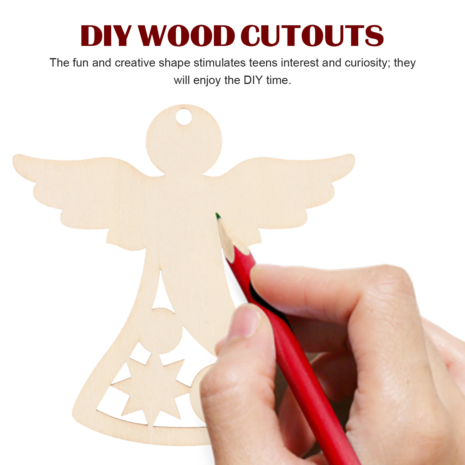 Детская ручная роспись Рождественский ангел патч деревянные доски