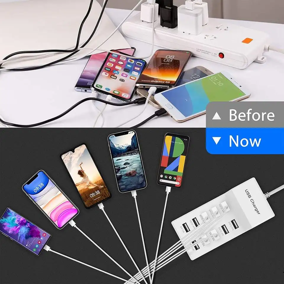 Multi Ports Multifunction Chargers 10-port charger USB multi-port smart quick-charge 5V2A mobile phone charger