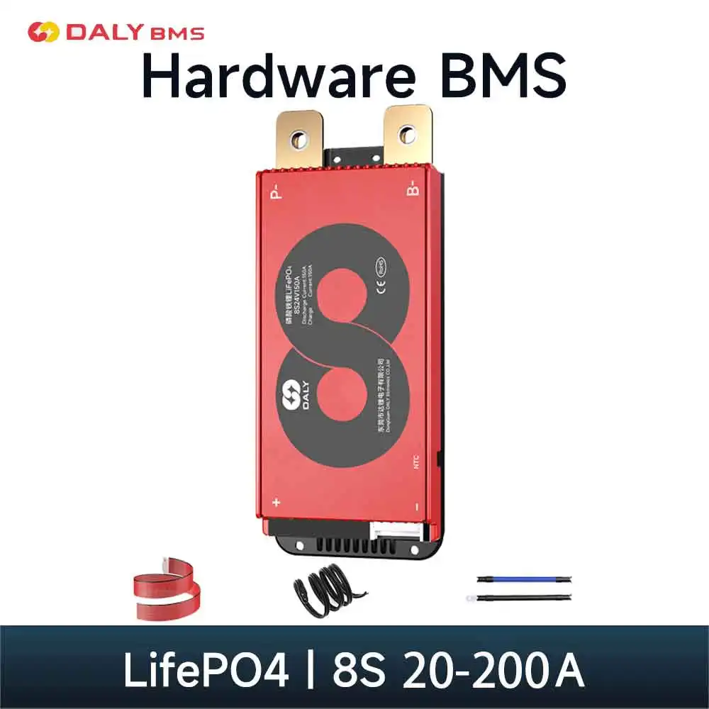Daly BMS Lifepo4 8S 24V с датчиком температуры NTC 20A 40A 80A 100A 150A 200A для скутера 18650