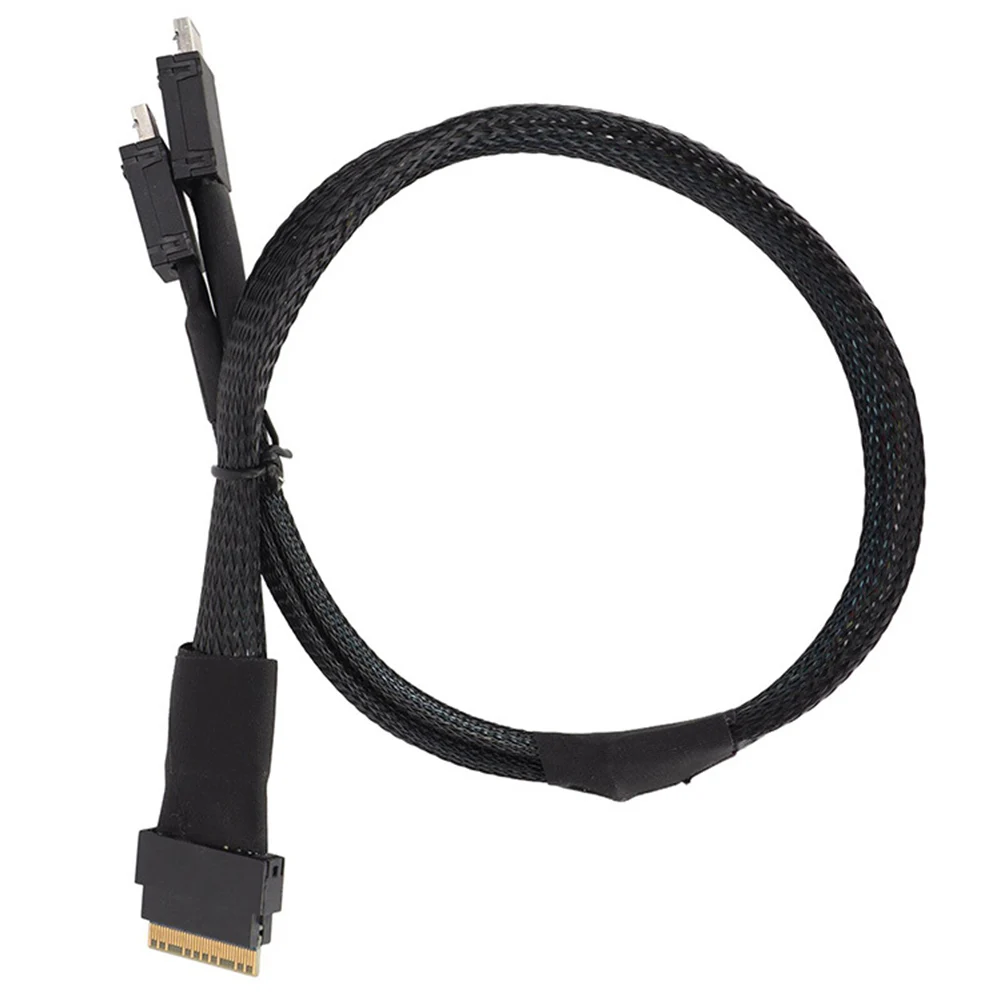 

Сменный тонкий кабель для передачи данных сервера, SAS SFF-8654 8i to Oculink SFF-8611 4ix2, кабель для передачи данных сервера, шнур для жесткого диска