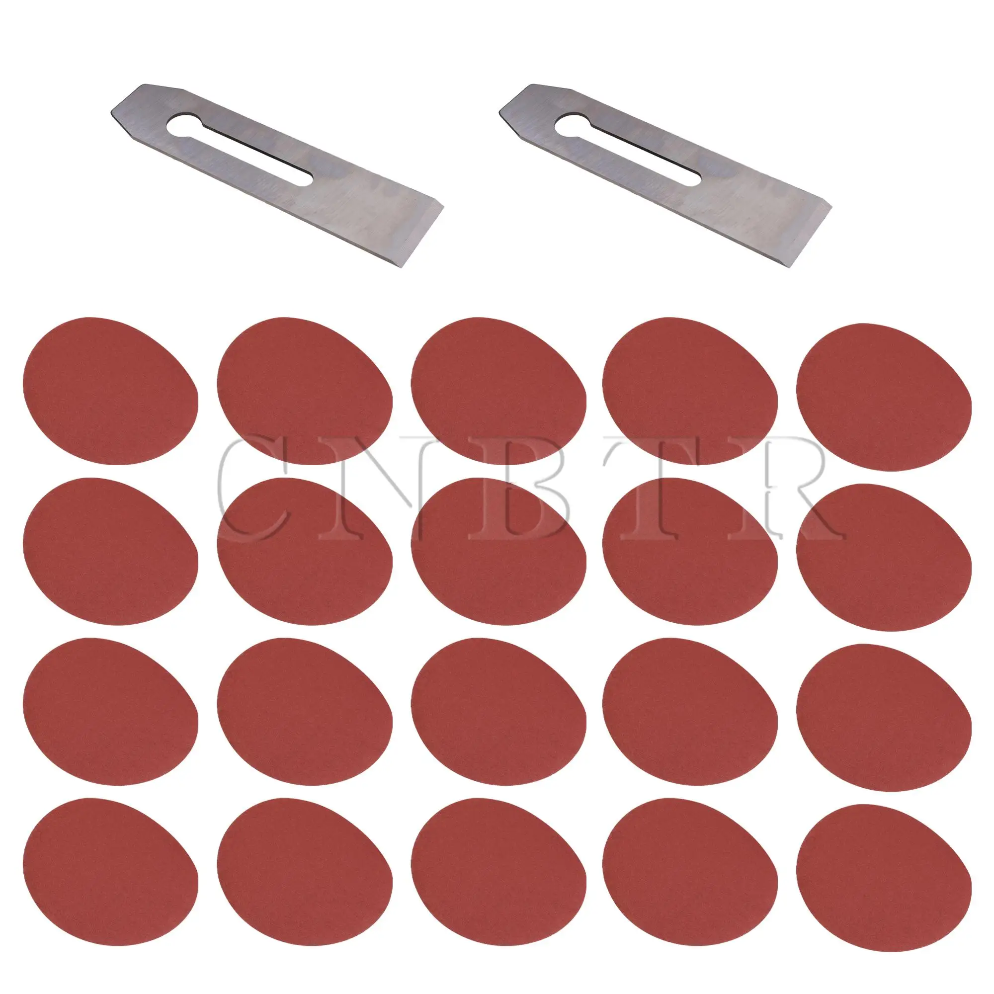 CNBTR 22 шт. 44 мм ручной строгальный станок, запасные части и 320 # шлифовальные диски для мебели